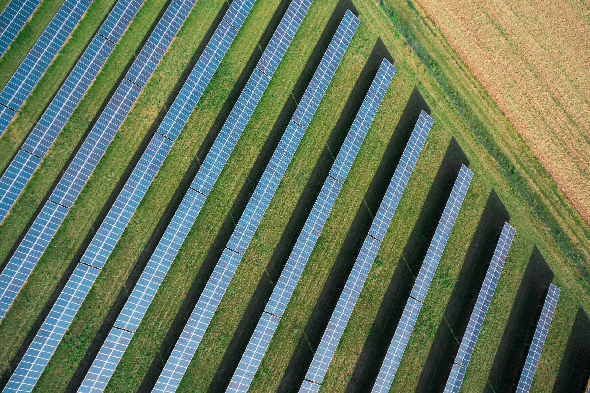 solar power plant from above